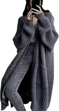 Womens Long Cardigan Sweaters Open Front Oversized Duster with Pockets
