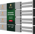 Adjustable Bamboo Drawer Dividers Organizers - Expandable 4-Pack
