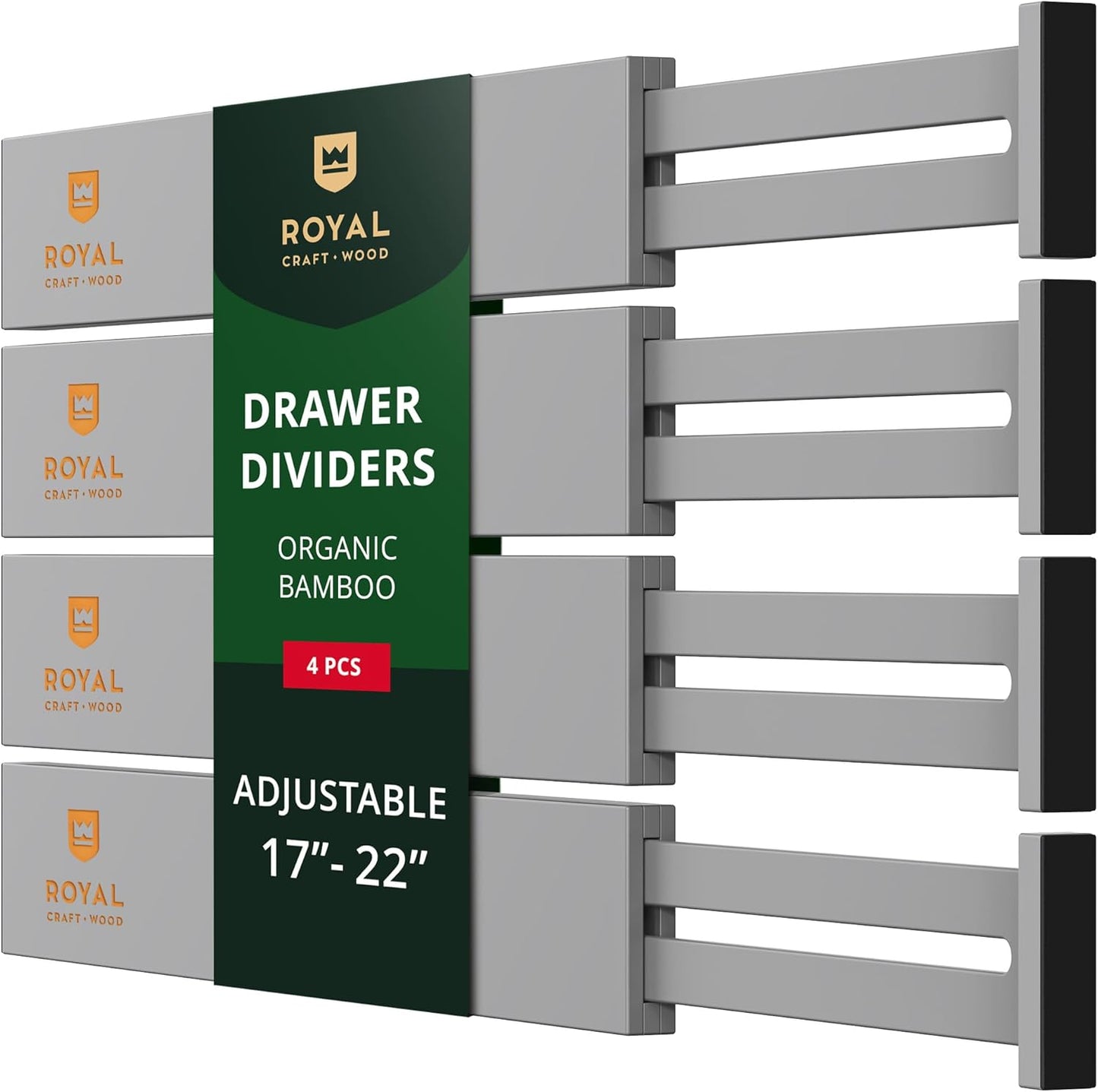 Adjustable Bamboo Drawer Dividers Organizers for Every Space