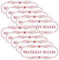 No Guest Access Wall or Door Sign - Medium 10 Pack - Clear Message
