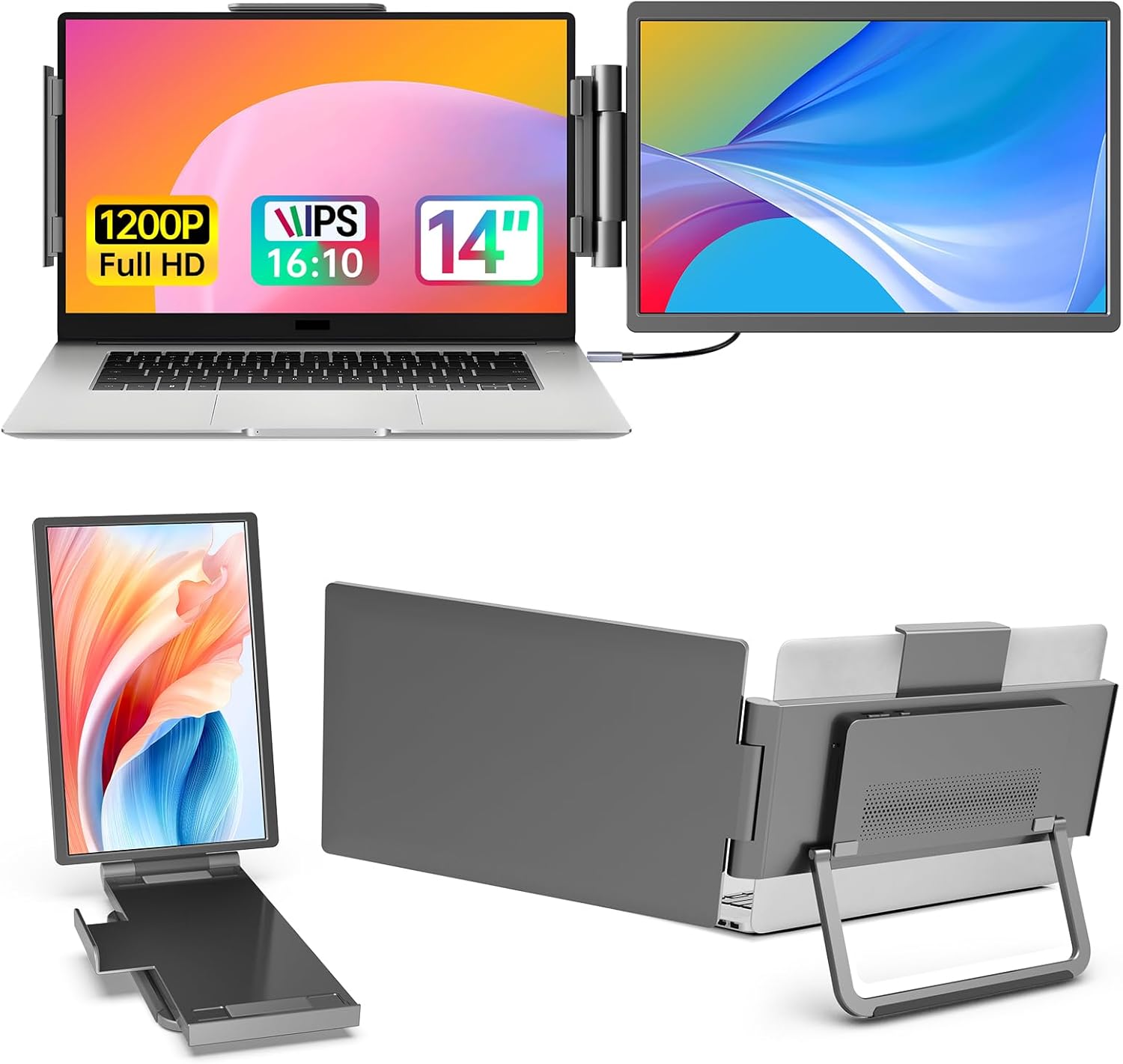14 FHD 1200P IPS Portable Laptop Screen for Easy Expansion