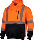 VENDACE High Visibility Reflective Safety Fleece Sweatshirt Hoodie