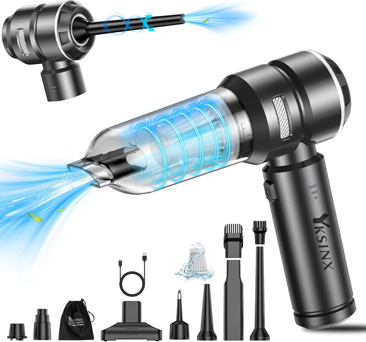 18000PA Handheld Car Vacuum - Powerful & Portable