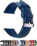 18mm Dark Blue Leather Watch Band for Garmin