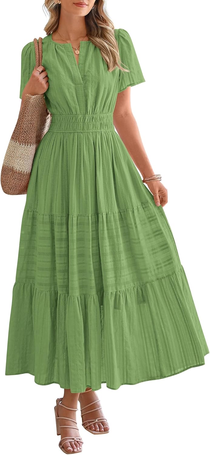 BTFBM Womens Summer Casual Maxi Dress with Pockets and Style
