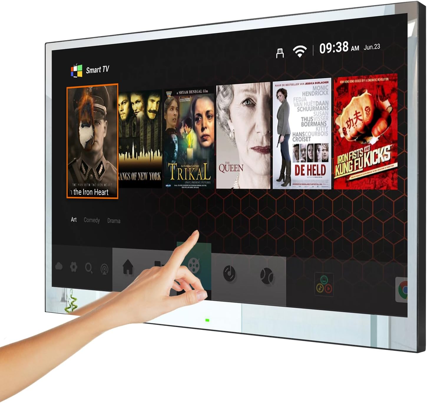 4K Smart Touchscreen Mirror TV for Luxurious Bathing