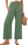 ANRABESS Womens Wide Leg High Waisted Palazzo Pants - Flowy Summer Fit
