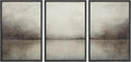 Abstract Landscape Framed Canvas 24x36x3 Black - Wall Art