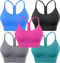 Racerback Sports Bras for Women - Padded Y Back Cropped Pack