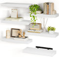 Fixwal 15.8in White Floating Shelves Set of 6 - Space-Saving Farmhouse