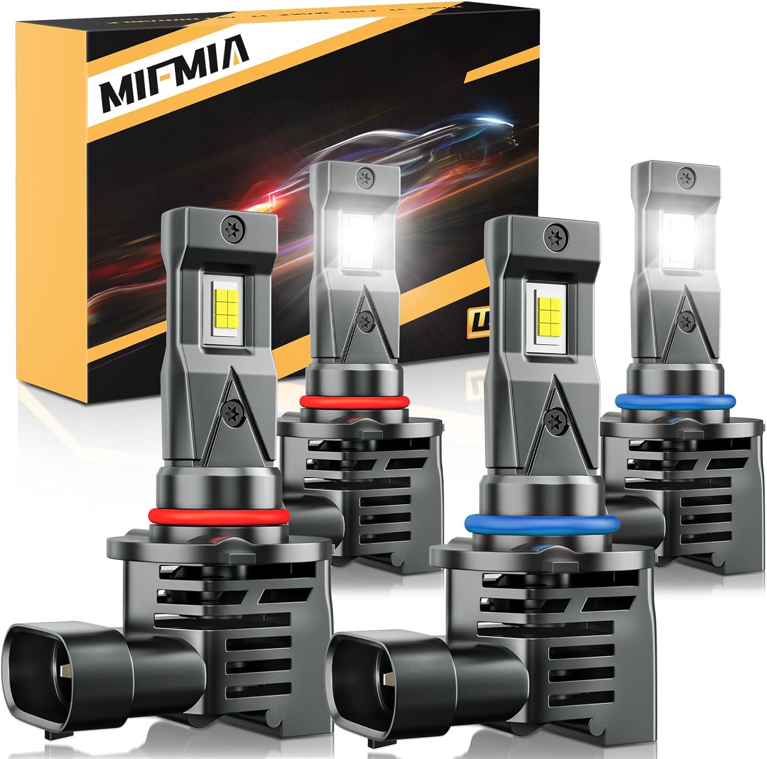 9005 9006 LED Bulbs Combo - 60000LM Bright Backup Fog Lights