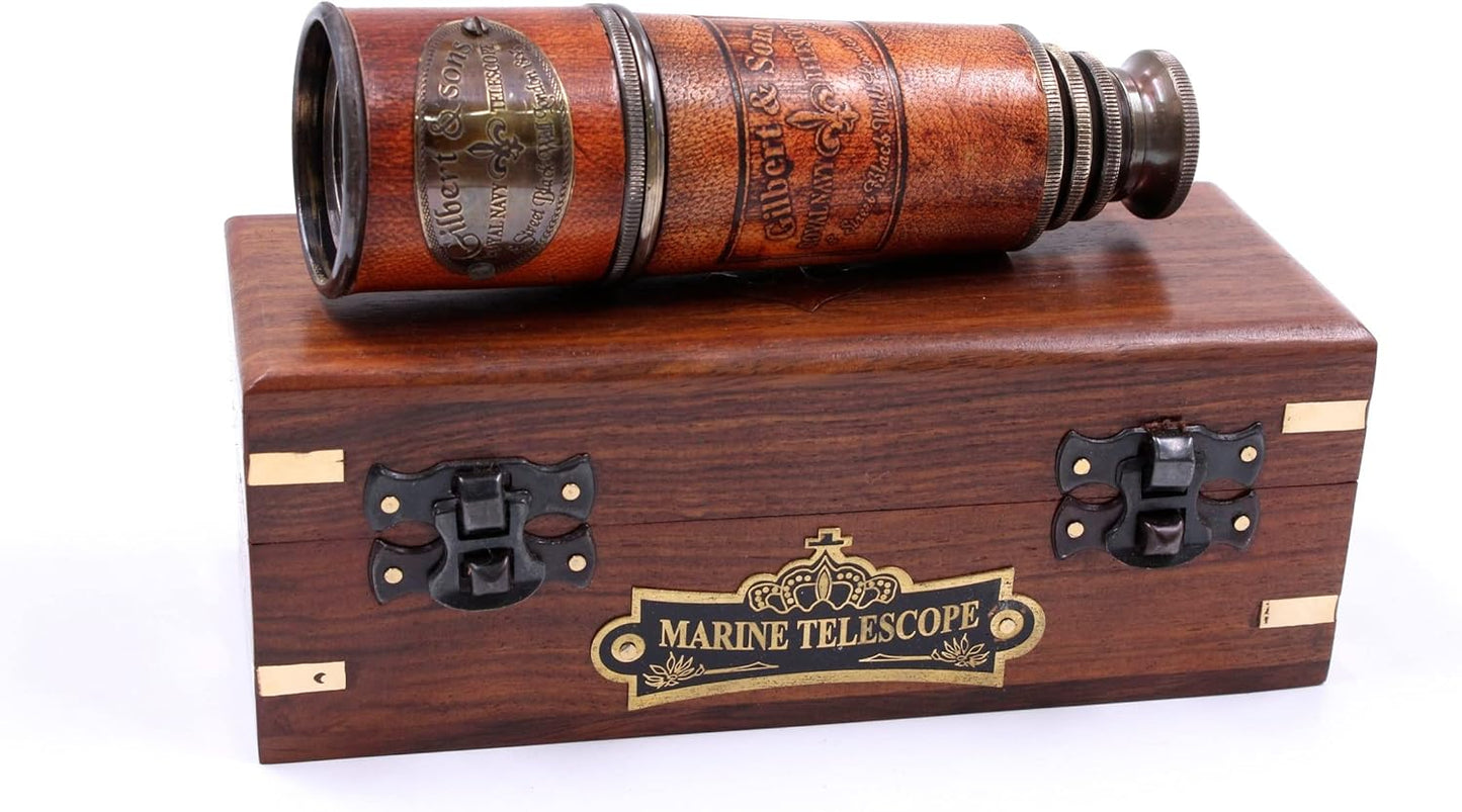 Handcrafted Brass Nautical Telescope for Vintage Decor Lovers