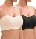 Strapless Bras for Women - Push-Up Non-Slip Bandeau Bra, Convertible
