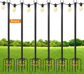 10FT String Light Poles for Outdoor - Sturdy Adjustable Patio Stands