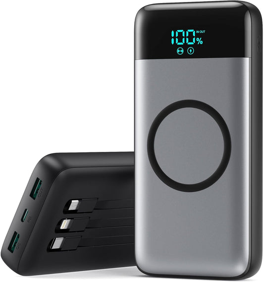 Wireless Portable Charger 40800mAh for iPhone and Android Devices