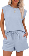ANRABESS Two Piece Summer Short Lounge Set - Comfortable Casual Fit