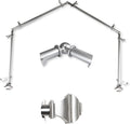 Phife 13/16in 4-Sided Bay Window Curtain Rod 28-48in per Side - Satin