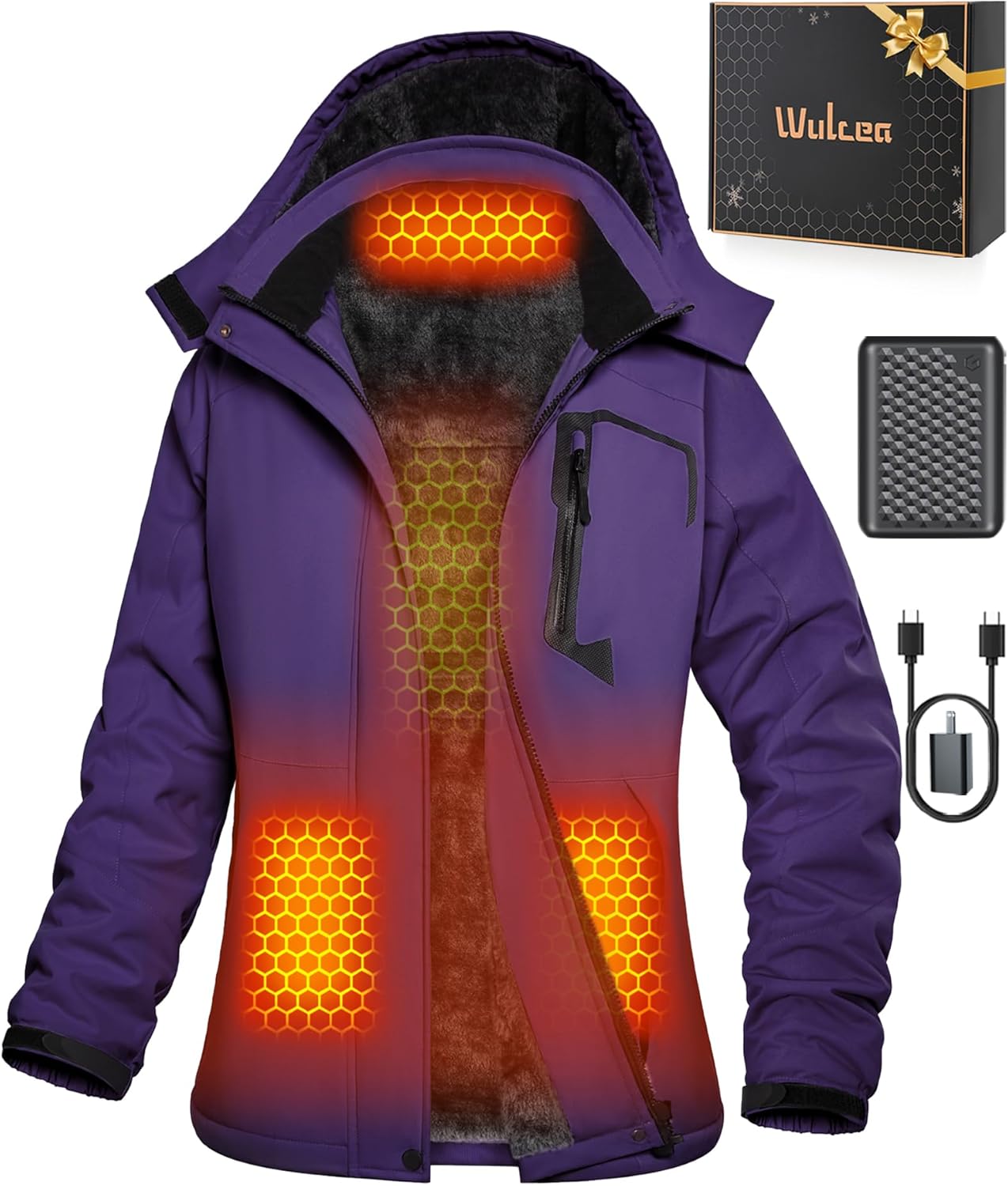 Wulcea Graphene Heated Jacket for Women with Large Battery Pack