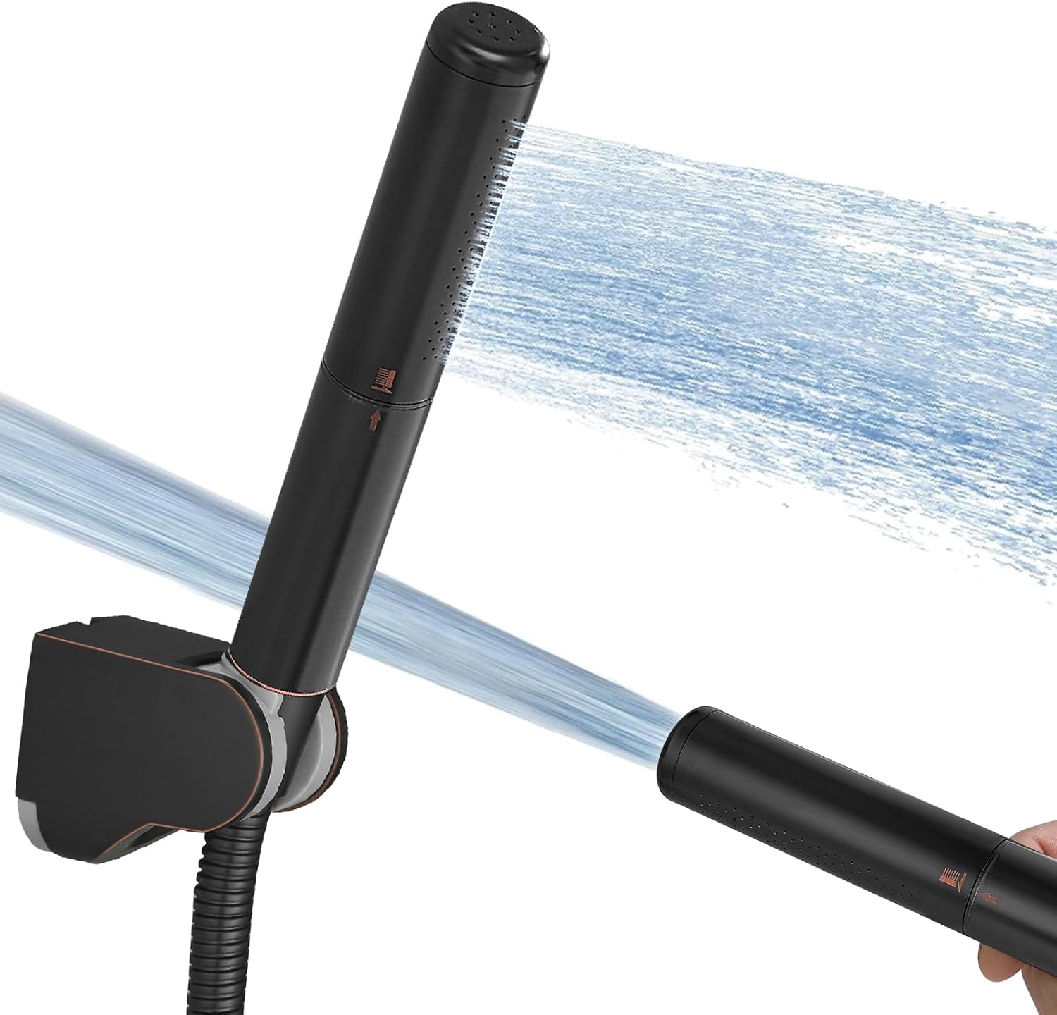 High Flow Handheld Shower Head Set with Oil Rubbed Bronze Finish