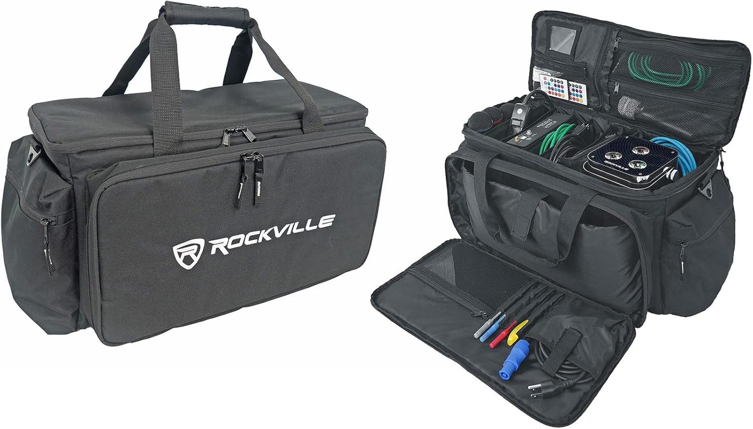 Rockville UT-BAG10 DJ Utility Bag for Cables and Gear Storage