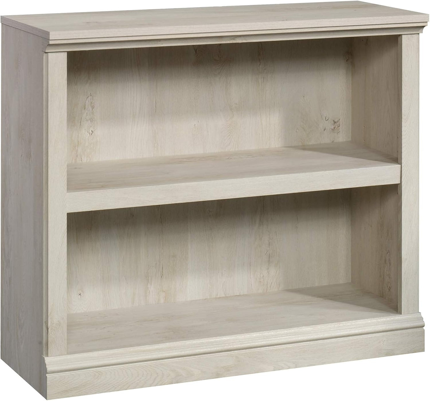 Sauder 2 Tier Book Shelf for Home Office in Chalked Chestnut