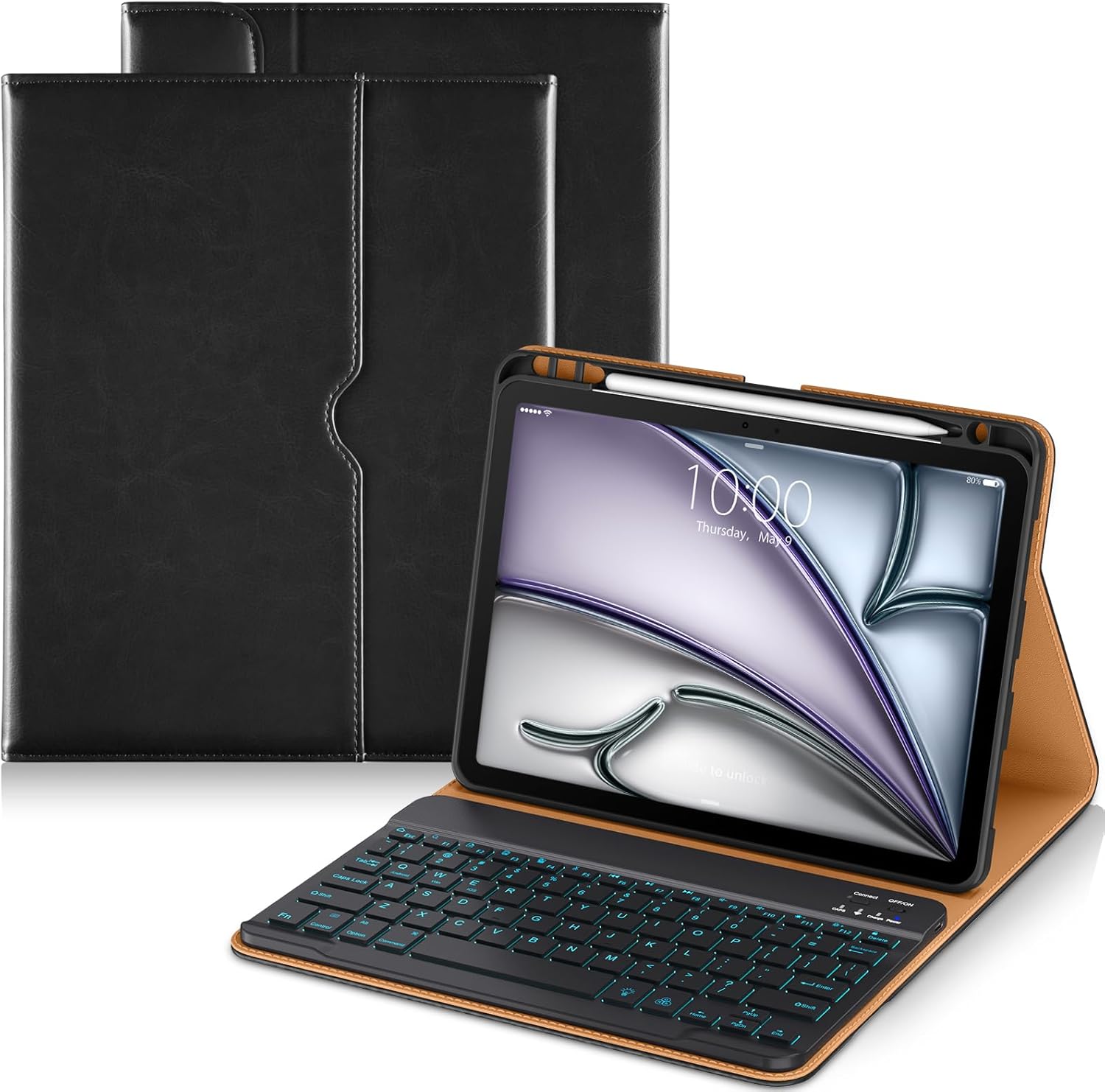 DTTO Keyboard Case for iPad Air 11 Inch with Backlit Colors
