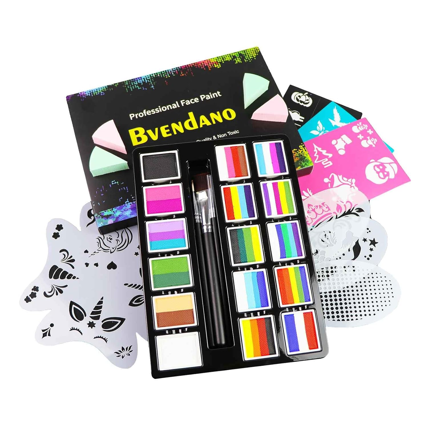 16x10 gm Face Paint Professional Kit for Kids and Adults