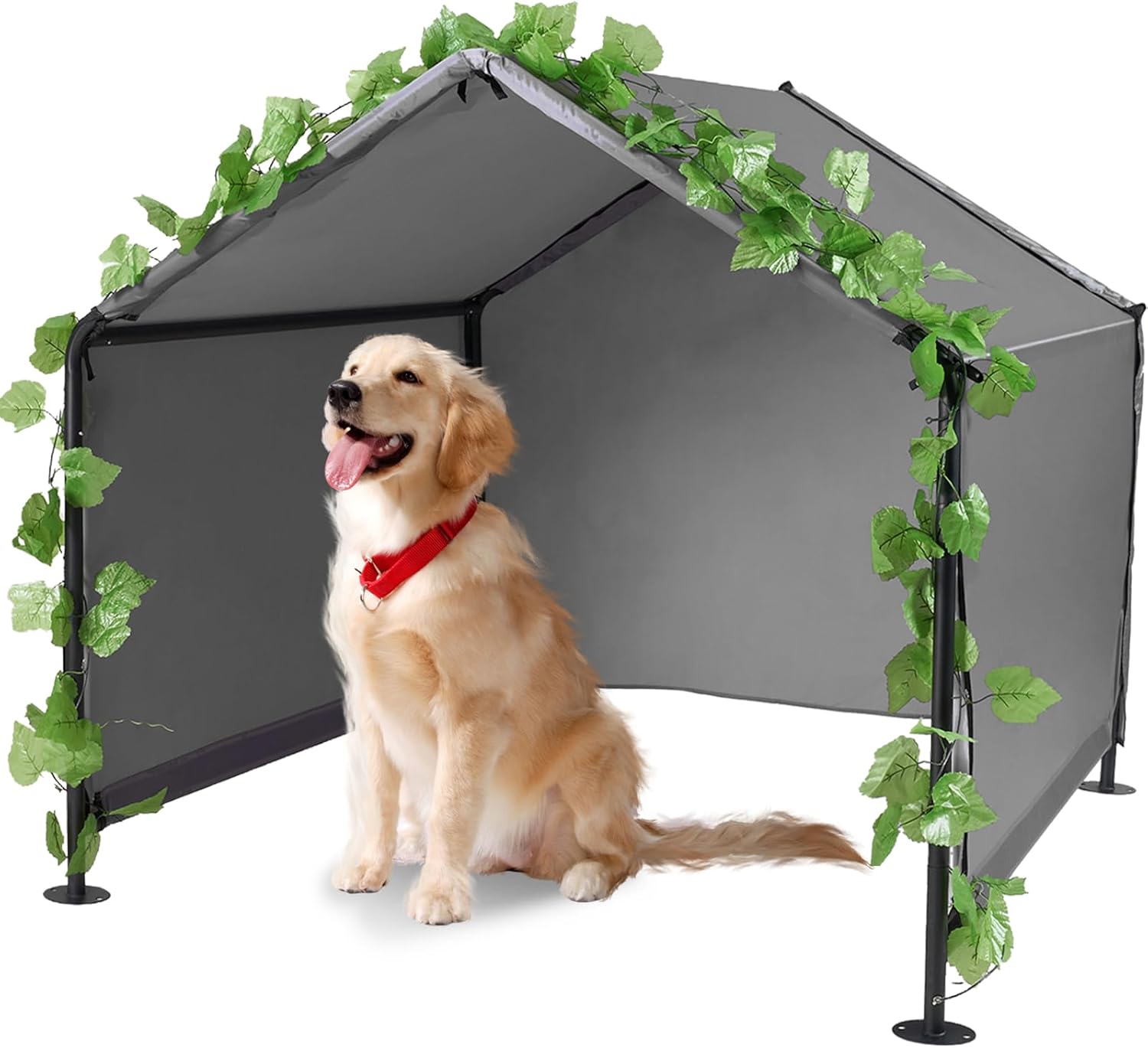 Outdoor Dog Kennel for Small Dogs - Portable Pet Shade Canopy