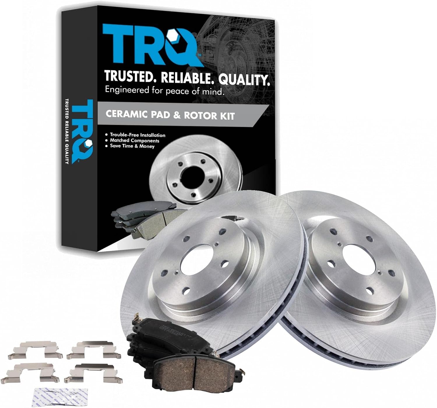 TRQ Front Brake Pad & Rotor Kit for 2019-2021 Subaru Forester