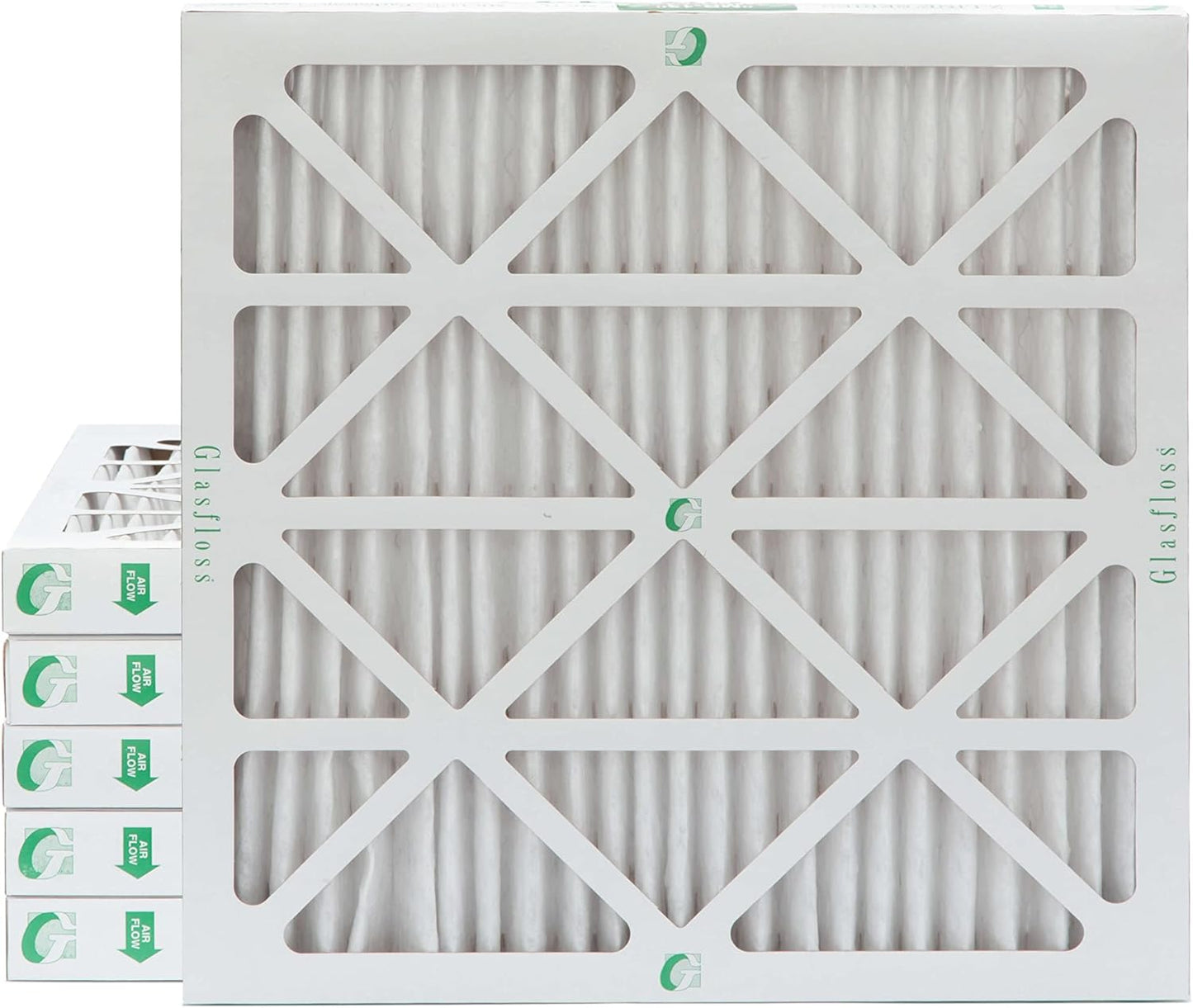 Glasfloss 20x20x2 MERV 10 Pleated Air Filters for Clean Air
