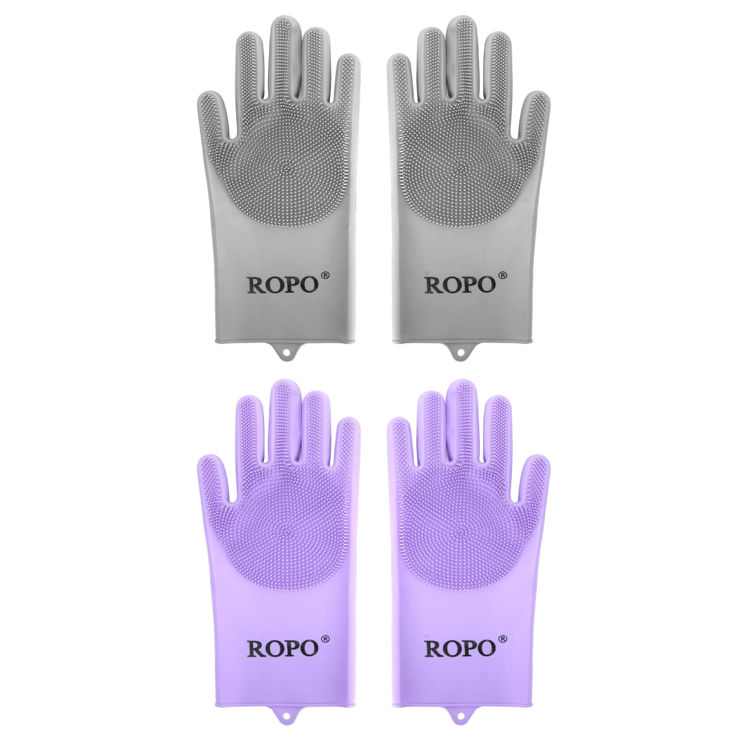 ROPO Pet Grooming Gloves - Shedding, Bathing, Massage