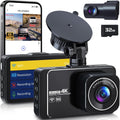 DELLFY 4K Front + 2K Rear Dash Cam - Fast 5G WiFi, Night Vision