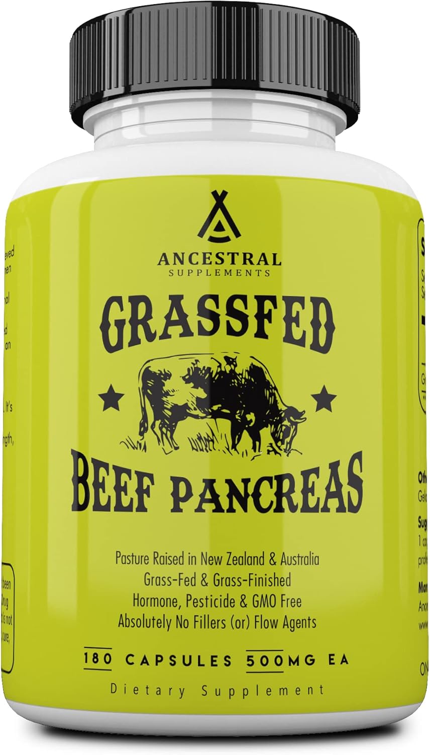 Grass Fed Beef Pancreas Supplement for Digestive Health Support