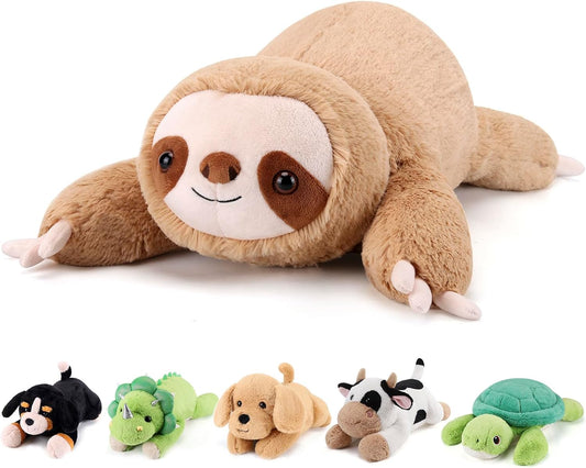 Sloth Weighted Stuffed Animals - 28 Inch Plush Toy for Comfort