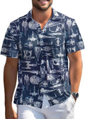 Wars Movie Hawaiian Shirt - Space Button Short Sleeve Top
