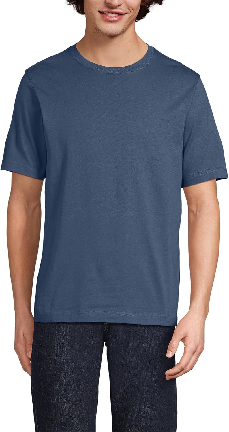 Lands' End Men's Super-T Short Sleeve T-Shirt for Comfort