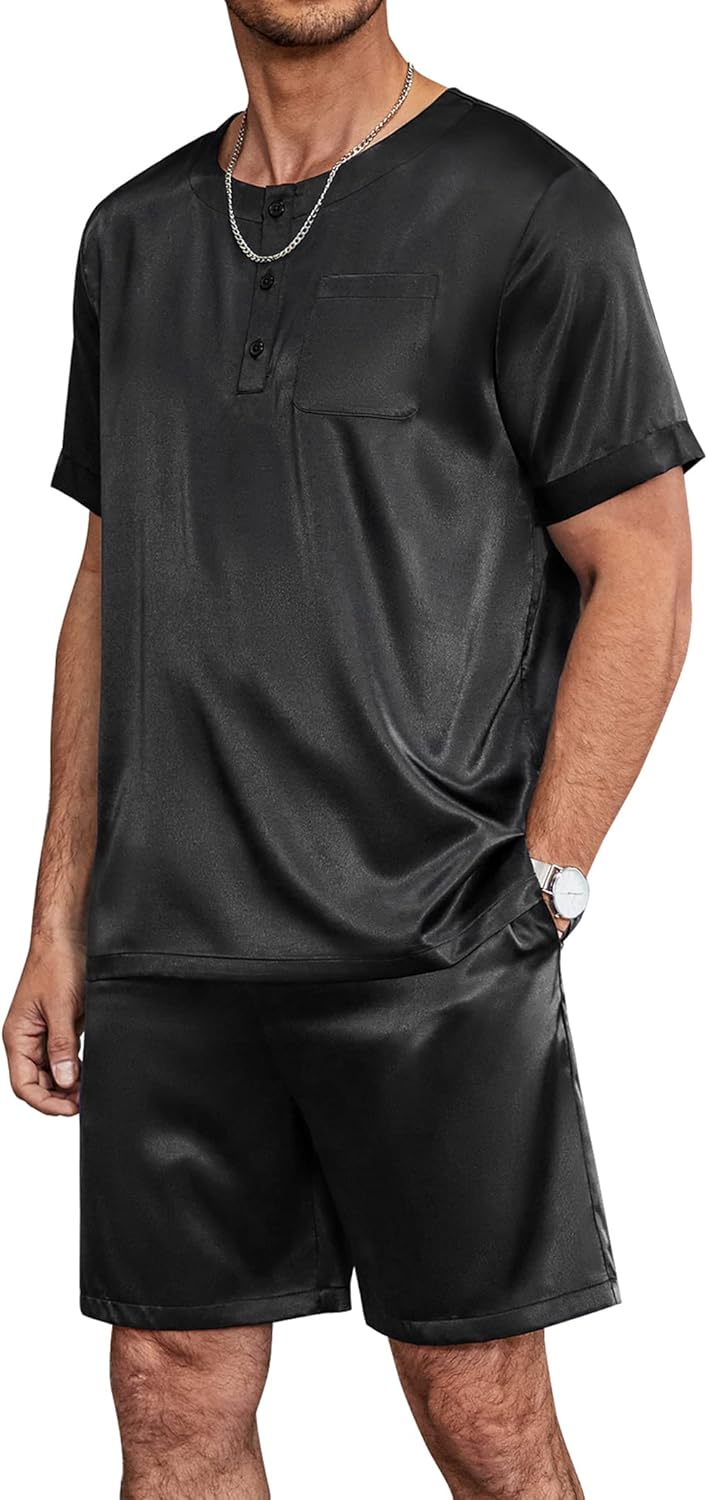 Ekouaer Men Silk Pajamas Set for Ultimate Comfort and Style