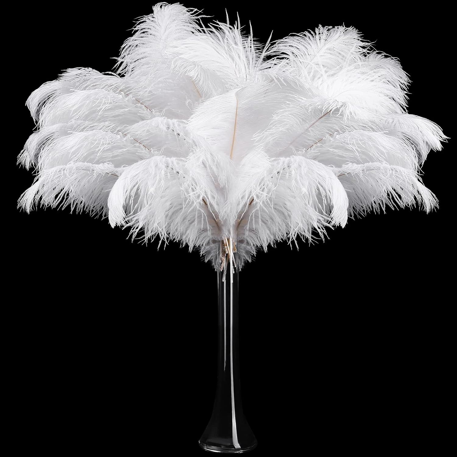 Retrowavy 50 Pcs Large Natural Ostrich Feathers for Decor
