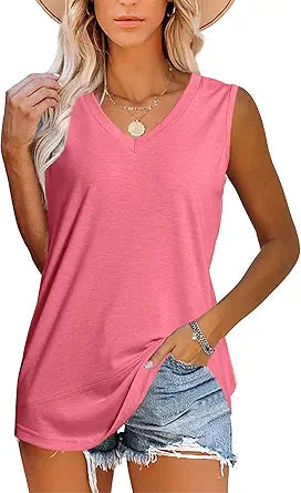 JomeDesign Womens Tank Tops Summer Sleeveless V Neck T Shirts