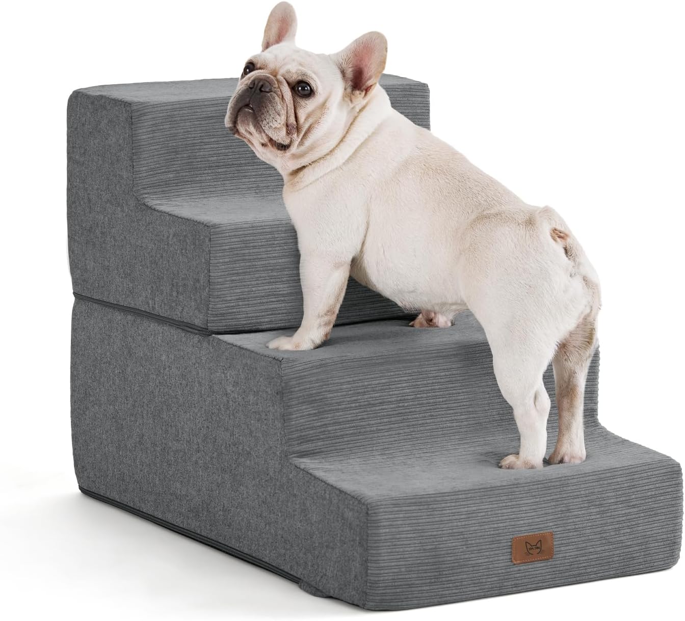Dog Stairs for Bed and Couch, Extra Wide Pet Steps for Small Dogs