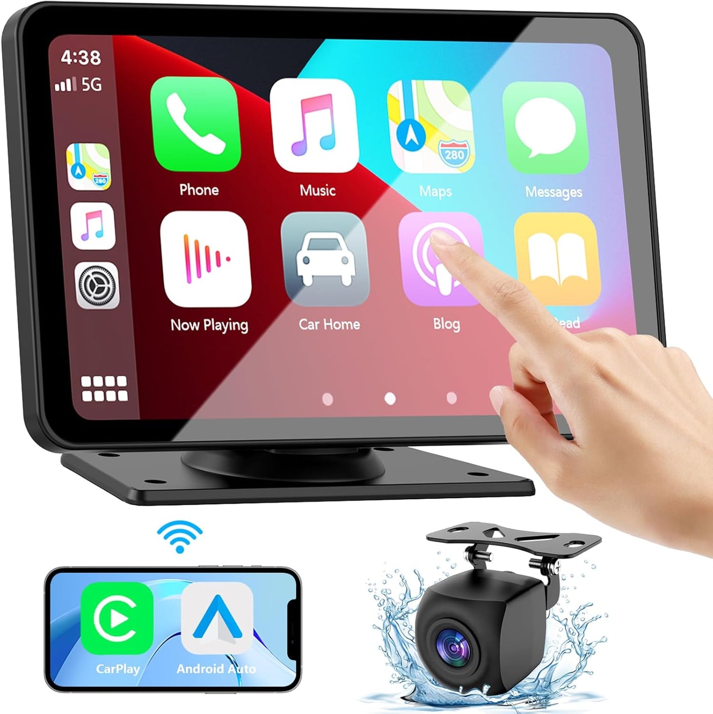 7 HD Apple Carplay Screen with Wireless Android Auto