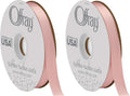Offray Double Face Satin Ribbon 5/8 in Pink Blush - 50 yds (Pack of 2)