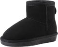 Girls Boys Snow Boots with Faux Fur Lining - Classic Low Ankle Winter