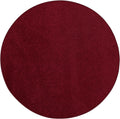 Ambiant Pet Friendly Solid Color Area Rug Burgundy 3ft Round - Soft