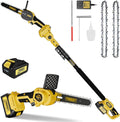 Cordless Pole Saw & Mini Chainsaw 2-IN-1 - 15ft Reach, Brushless Power