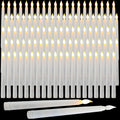8.5 in LED Flameless Taper Candles Bulk 100 Pack - Safe Wedding Table