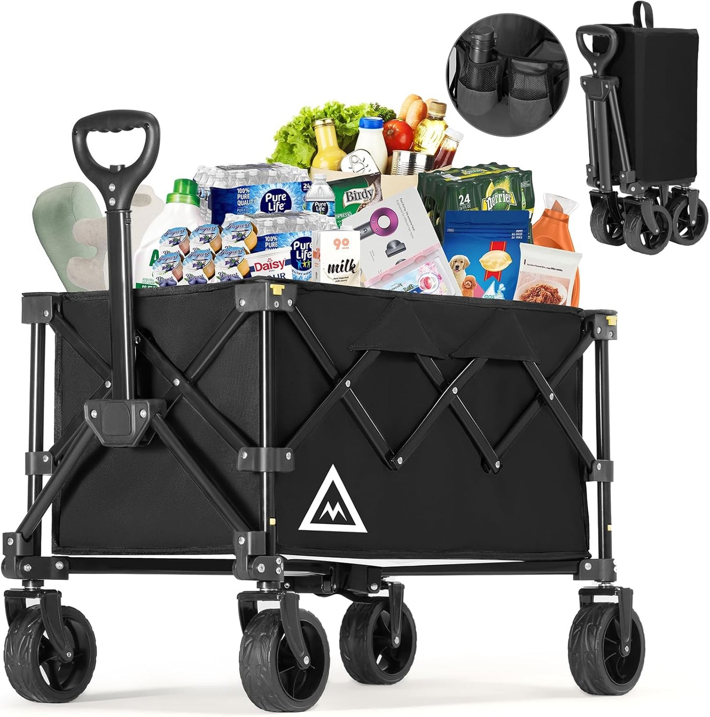 Versatile Foldable Wagon Cart for Outdoor Activities and Shopping