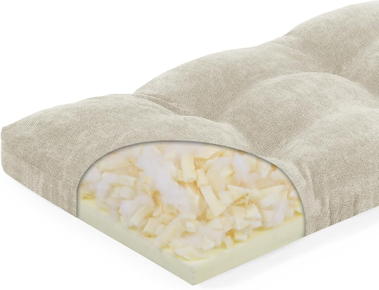 36 Inch Memory Foam Bench Cushion with Non-Slip Design