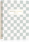 Beautiful Checkered 2025-2026 Monthly Planner and Calendar Book