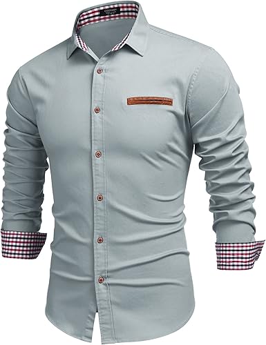 COOFANDY Men's Casual Dress Shirt for Stylish Comfort and Fit
